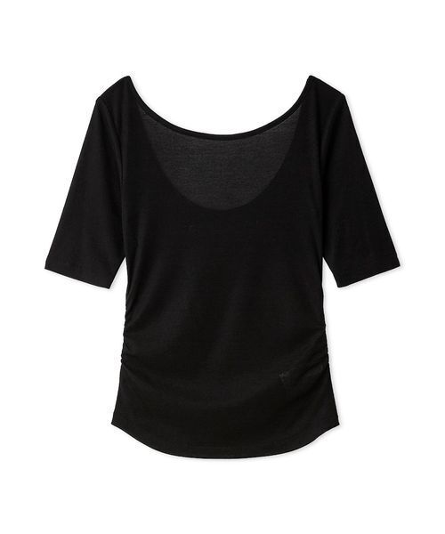 FRAY I.D(フレイアイディー)の「バックオープンカットトップス/接触冷感(Tシャツ/カットソー・レディース・アイボリー/ブラック/ピンク/ミント・F)」の2枚目の写真