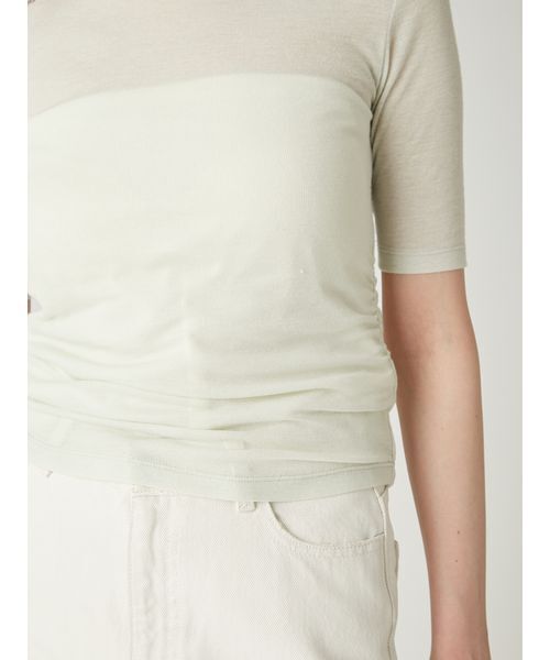 FRAY I.D(フレイアイディー)の「バックオープンカットトップス/接触冷感(Tシャツ/カットソー・レディース・アイボリー/ブラック/ピンク/ミント・F)」の13枚目の写真