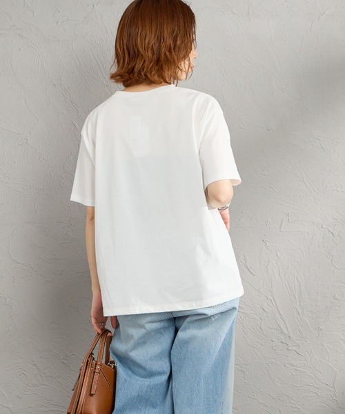 MAISON DE L'ALLURE（メゾンドゥラリュール）の「[MAISON DE L'ALLURE/メゾンドゥラリュール] アソートボックス 箔ロゴ プリントTシャツ（Tシャツ/カットソー・レディース・ホワイト/ブルー/チャコールグレー/オフホワイト・F）」の13枚目の写真
