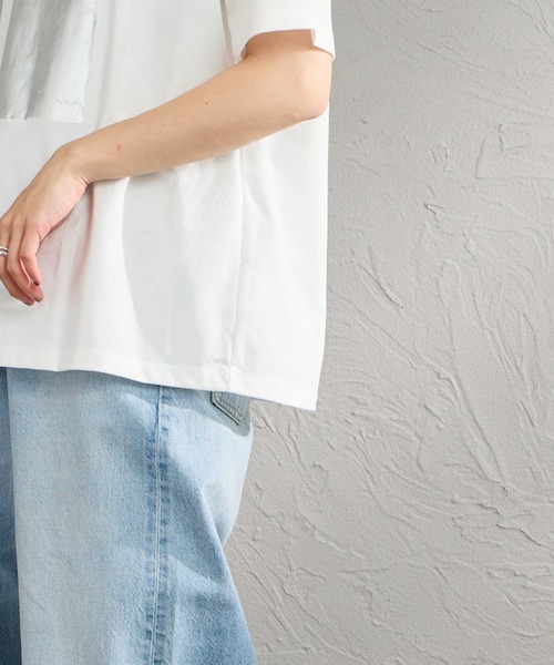 MAISON DE L'ALLURE（メゾンドゥラリュール）の「[MAISON DE L'ALLURE/メゾンドゥラリュール] アソートボックス 箔ロゴ プリントTシャツ（Tシャツ/カットソー・レディース・ホワイト/ブルー/チャコールグレー/オフホワイト・F）」の15枚目の写真