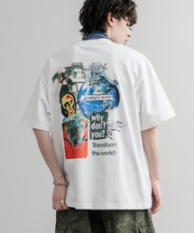 HUF ハフ オーバーサイズ ポケット プリント アソート半袖コットンTシャツ