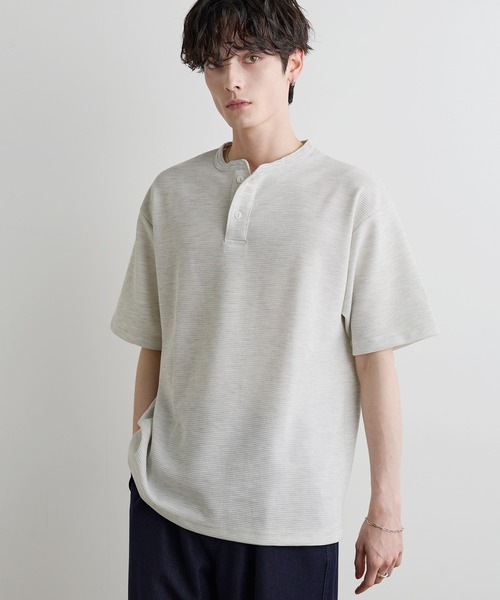 ASTRONOMY(アストロノミー)の「Buyer's Select /【吸水速乾】ドライワッフルヘンリーネック半袖Tシャツ(Tシャツ/カットソー・メンズ・ブラック/ブラウン/ホワイト/グレー・L/M/XL)」の18枚目の写真