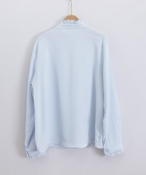 Miniministore(ミニミニストア)の「フリルブラウス 長袖 レディース 春夏秋(シャツ/ブラウス・レディース・ピンク/ライトブルー/ブラック/ライトベージュ・FREE)」の20枚目の写真