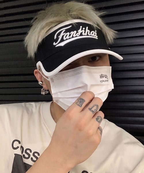 WESTBOY(ウエストボーイ)の「ユニセックス ロゴデザイン パイピング サンバイザー WO26S12AC12(サンバイザー・メンズ・ブラック/ブルー・FREE)」の12枚目の写真