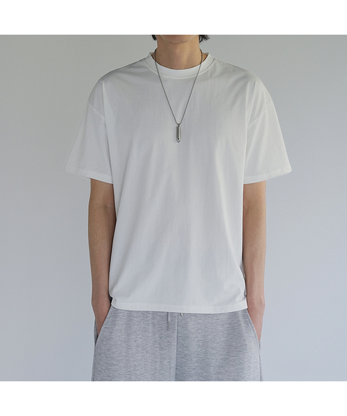 GCLIP(ジクリップ)の「ラウンドネッククーリングルーズフィット半袖Tシャツ3カラー(Tシャツ/カットソー・メンズ・ネイビー/ホワイト/ブラック・LARGE/X-LARGE)」の1枚目の写真