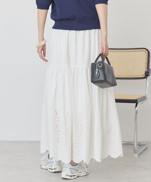 AMERICAN HOLIC(アメリカンホリック)の「アイレット刺繍ティアードスカート(スカート・レディース・レッド/ブラック/オフホワイト・FREE)」の14枚目の写真