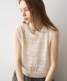pattern knit vest / パターンニットベスト