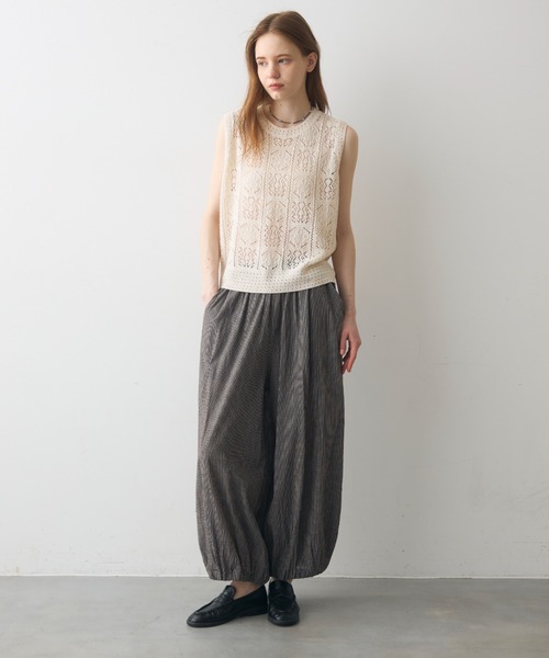 Crisp（クリスプ）の「pattern knit vest / パターンニットベスト（ニット/セーター・レディース・グレー/アイボリー・FREE）」の15枚目の写真