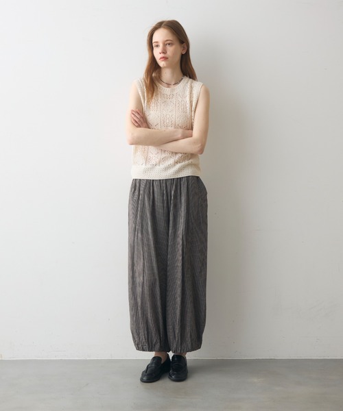 Crisp（クリスプ）の「pattern knit vest / パターンニットベスト（ニット/セーター・レディース・グレー/アイボリー・FREE）」の16枚目の写真