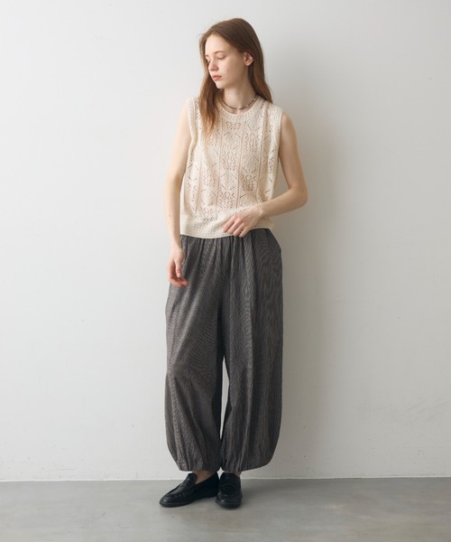 Crisp（クリスプ）の「pattern knit vest / パターンニットベスト（ニット/セーター・レディース・グレー/アイボリー・FREE）」の17枚目の写真