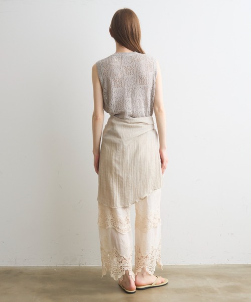 Crisp（クリスプ）の「pattern knit vest / パターンニットベスト（ニット/セーター・レディース・グレー/アイボリー・FREE）」の10枚目の写真