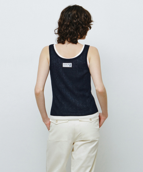 MONGDOL（モンドル）の「[SET] レイヤードリブニットスリーブレスネイビー MDKT117NAVY（ニット/セーター・レディース・その他・F）」の2枚目の写真