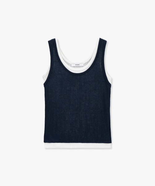 MONGDOL（モンドル）の「[SET] レイヤードリブニットスリーブレスネイビー MDKT117NAVY（ニット/セーター・レディース・その他・F）」の6枚目の写真