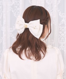 LAFARY（ラファリー）の「ビジューツイードリボンバレッタ（バレッタ/ヘアクリップ）」