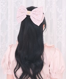 LAFARY（ラファリー）の「ビジューツイードリボンバレッタ（バレッタ/ヘアクリップ）」