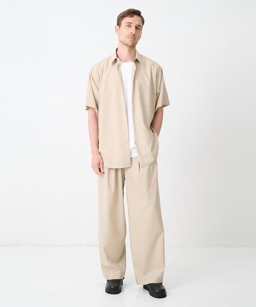 MARKAWARE コンフォートフィットシャツ ウール ベージュ2 MARKAWARE/マーカウェア】COMFORT FIT S/S SHIRT/オーガニックウール2