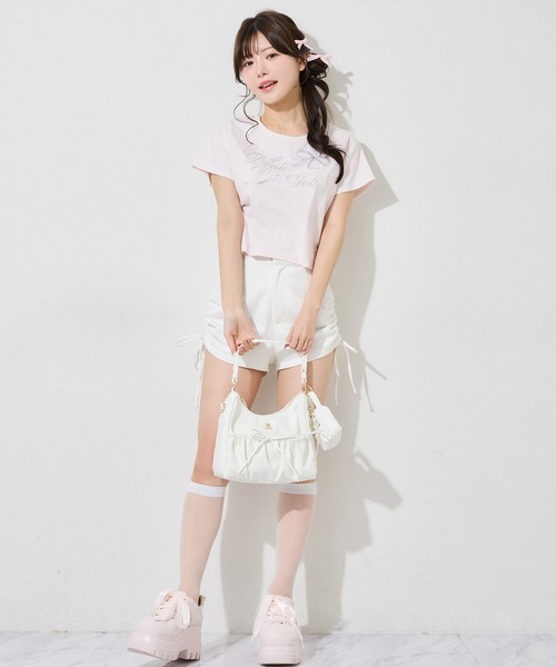 one after another NICE CLAUP(ワンアフターアナザーナイスクラップ)の「サイドドロストショートパンツ(その他パンツ・レディース・ブラック/チャコールグレー/オフホワイト・FREE)」の21枚目の写真