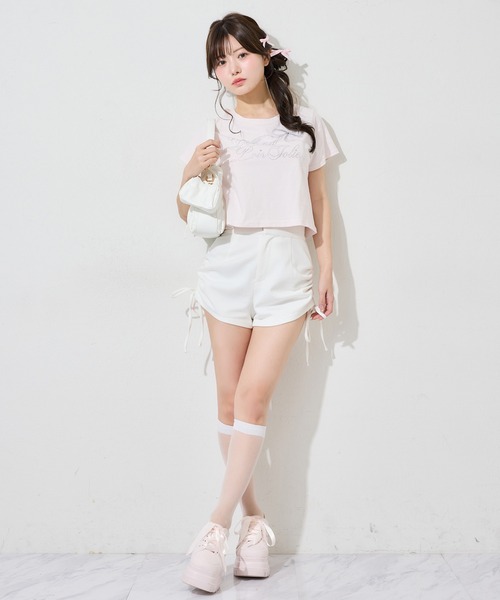 one after another NICE CLAUP(ワンアフターアナザーナイスクラップ)の「サイドドロストショートパンツ(その他パンツ・レディース・ブラック/チャコールグレー/オフホワイト・FREE)」の22枚目の写真