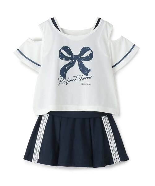 mezzo piano、サイズ130cm、夏服+水着セット mezzo piano メゾピアノ アイス柄セパレート水着 100 110 120 130