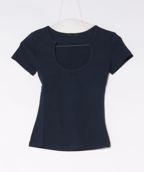 Ritzy(リッツィー)の「ディープ U ネック フィット T シャツ(Tシャツ/カットソー・レディース・ネイビー・M/S)」の12枚目の写真