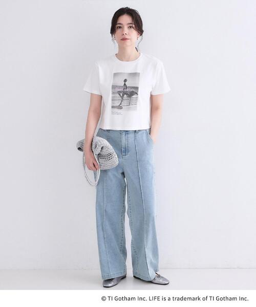 OPAQUE.CLIP(オペークドットクリップ)の「【LIFE PICTURE COLLECTION】アソートフォトTシャツ(Tシャツ/カットソー・レディース・チャコールグレー/ホワイト系1/ホワイト・99)」の12枚目の写真