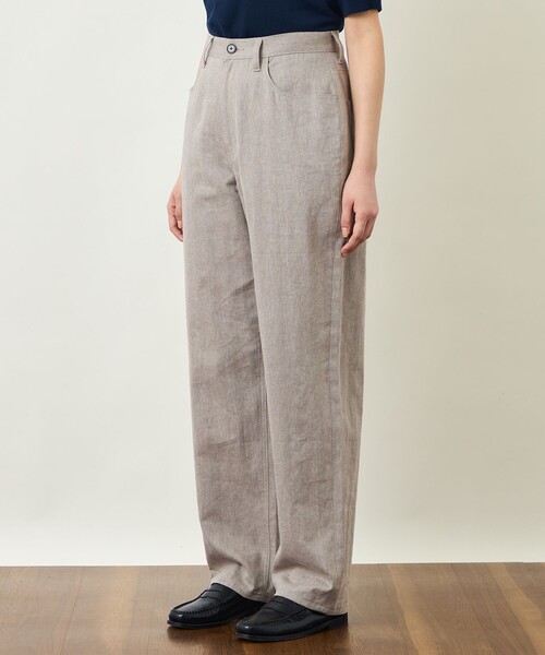 MACKINTOSH PHILOSOPHY(マッキントッシュ フィロソフィー)の「GREY LABEL リネンコットンヘリンボン ワイドパンツ(その他パンツ・レディース・ベージュ系その他2/カーキ・2/5/1)」の6枚目の写真