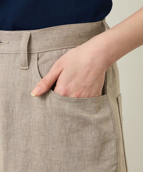 MACKINTOSH PHILOSOPHY(マッキントッシュ フィロソフィー)の「GREY LABEL リネンコットンヘリンボン ワイドパンツ(その他パンツ・レディース・ベージュ系その他2/カーキ・2/5/1)」の8枚目の写真