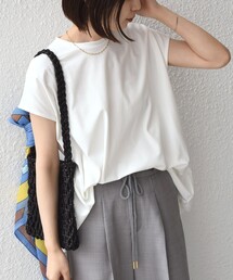 SHIPS Colors:〈接触冷感・手洗い可能〉クールタッチ シアー フレア Tシャツ◇