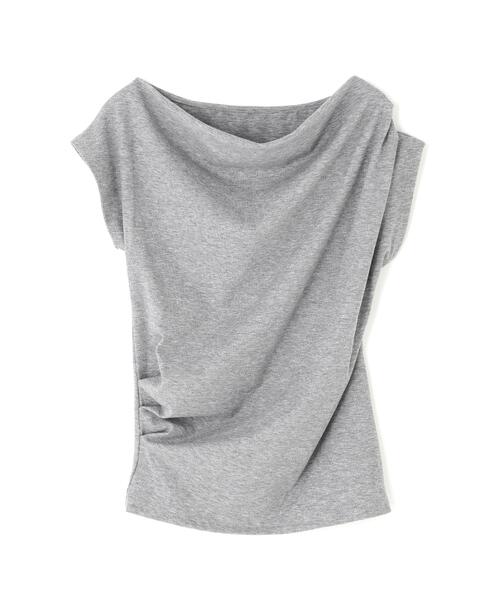 NATURAL BEAUTY BASIC（ナチュラルビューティーベーシック）の「ドレープカットソー（Tシャツ/カットソー・レディース・オフホワイト/グレー/ダークブラウン・ﾌﾘ-）」の4枚目の写真