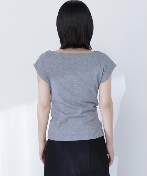 NATURAL BEAUTY BASIC（ナチュラルビューティーベーシック）の「ドレープカットソー（Tシャツ/カットソー・レディース・オフホワイト/グレー/ダークブラウン・ﾌﾘ-）」の14枚目の写真