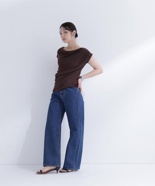 NATURAL BEAUTY BASIC(ナチュラルビューティーベーシック)の「ドレープカットソー(Tシャツ/カットソー・レディース・オフホワイト/グレー/ダークブラウン・フリ-)」の11枚目の写真