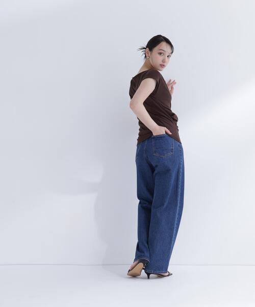 NATURAL BEAUTY BASIC(ナチュラルビューティーベーシック)の「ドレープカットソー(Tシャツ/カットソー・レディース・オフホワイト/グレー/ダークブラウン・フリ-)」の9枚目の写真