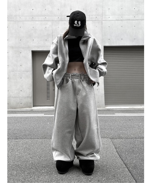 YACA(ヤーカ)の「Belt Loop Sweat Pants/ベルトループスウェットパンツ(スウェットパンツ・レディース・ブラック/グレー・FREE)」の19枚目の写真
