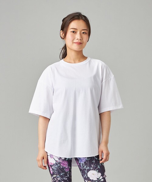 Chacott(チャコット)の「HandsomeCotton チュールTシャツ(その他トップス・レディース・スモークピンク/ブラック/ホワイト・M)」の1枚目の写真
