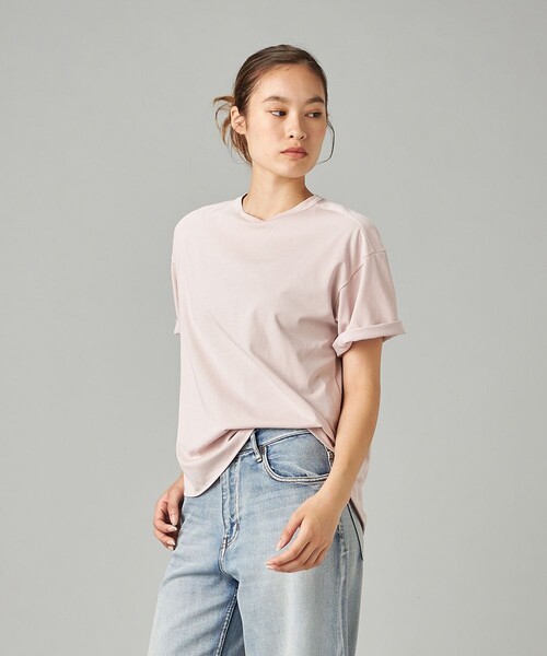 Chacott(チャコット)の「HandsomeCotton チュールTシャツ(その他トップス・レディース・スモークピンク/ブラック/ホワイト・M)」の3枚目の写真
