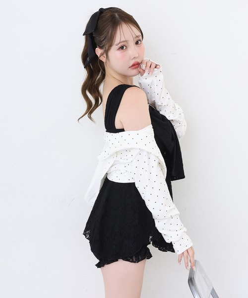 one after another NICE CLAUP（ワンアフターアナザーナイスクラップ）の「レースチュニックswimwear（水着・レディース・ホワイト系その他/ブラック系その他・FREE）」の18枚目の写真