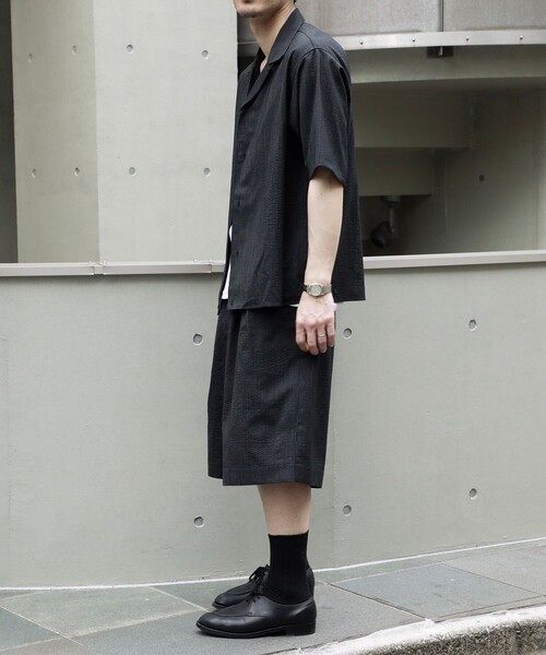 marka（マーカ）の「【marka/マーカ】KEY TIMEZ 別注 OPEN COLLAR S/S SHIRT WITH HEM TAB（シャツ/ブラウス・メンズ・ブラック・1/2/3）」の11枚目の写真