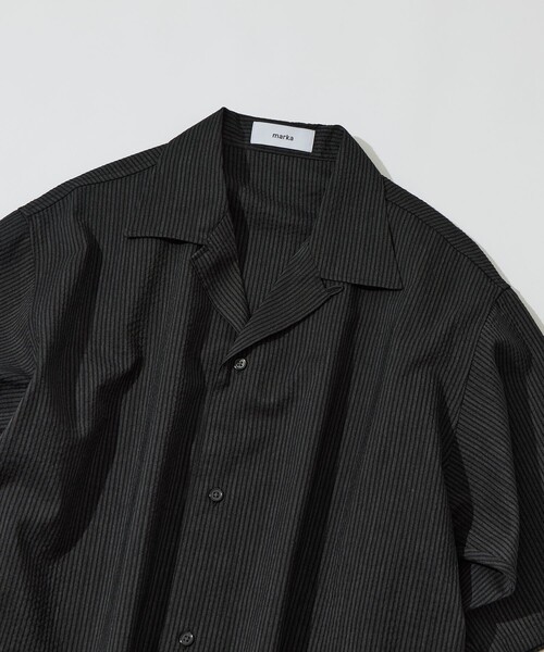 marka（マーカ）の「【marka/マーカ】KEY TIMEZ 別注 OPEN COLLAR S/S SHIRT WITH HEM TAB（シャツ/ブラウス・メンズ・ブラック・1/2/3）」の14枚目の写真