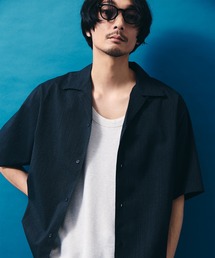 【marka/マーカ】KEY TIMEZ 別注 OPEN COLLAR S/S SHIRT WITH HEM TAB