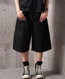 ワンウォッシュデニム ワイドジョーツ / One-Wash Denim Wide-Leg Jorts