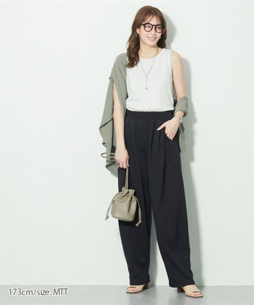 slattgir(スラットジール)の「高身長 コクーンタックシルエットスウェットパンツ(トールサイズ)(スウェットパンツ・レディース・ブラック/杢グレー・TM/TL/TLL/T3L/T4L/T5L)」の3枚目の写真