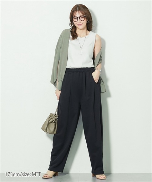 slattgir(スラットジール)の「高身長 コクーンタックシルエットスウェットパンツ(トールサイズ)(スウェットパンツ・レディース・ブラック/杢グレー・TM/TL/TLL/T3L/T4L/T5L)」の6枚目の写真