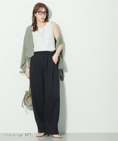 slattgir(スラットジール)の「高身長 コクーンタックシルエットスウェットパンツ(トールサイズ)(スウェットパンツ・レディース・ブラック/杢グレー・TM/TL/TLL/T3L/T4L/T5L)」の7枚目の写真