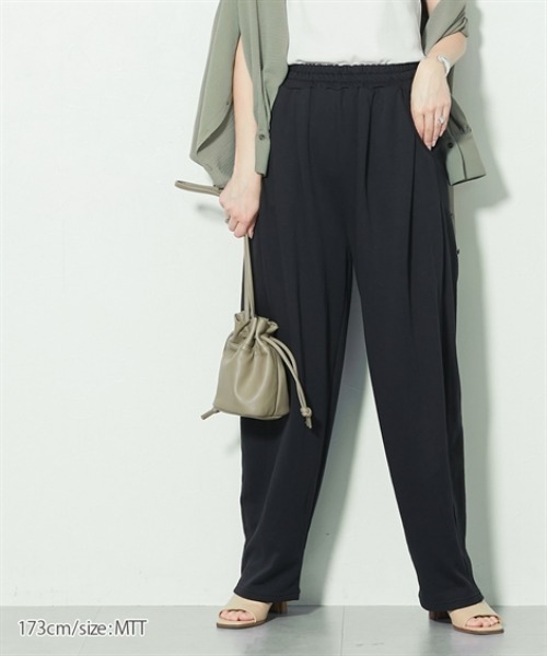 slattgir(スラットジール)の「高身長 コクーンタックシルエットスウェットパンツ(トールサイズ)(スウェットパンツ・レディース・ブラック/杢グレー・TM/TL/TLL/T3L/T4L/T5L)」の8枚目の写真