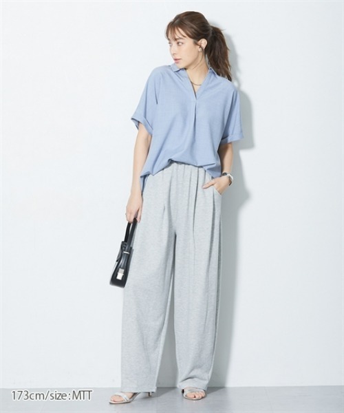 slattgir(スラットジール)の「高身長 コクーンタックシルエットスウェットパンツ(トールサイズ)(スウェットパンツ・レディース・ブラック/杢グレー・TM/TL/TLL/T3L/T4L/T5L)」の10枚目の写真