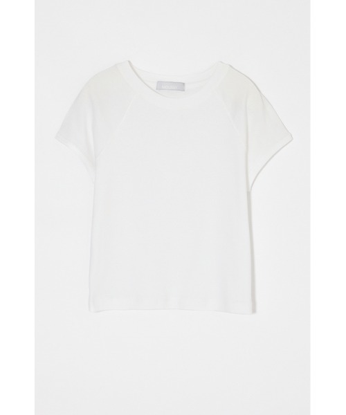 MOUSSY(マウジー)の「MICRO SLEEVE RAGLAN Tシャツ(Tシャツ/カットソー・レディース・ホワイト/ブラック・1/2)」の1枚目の写真