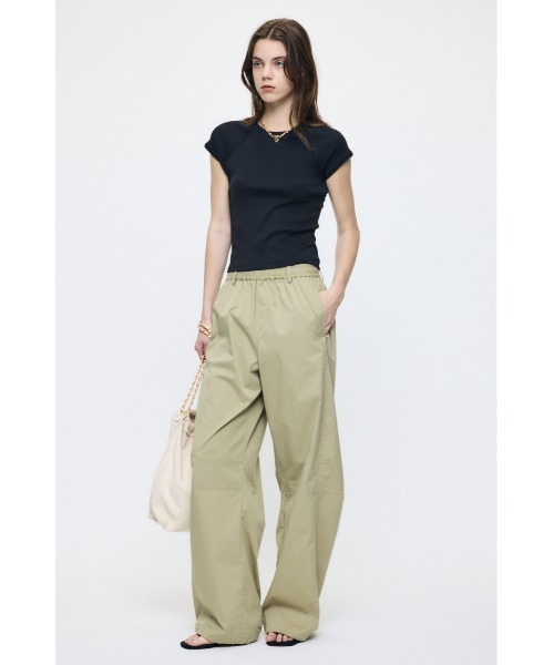 MOUSSY(マウジー)の「MICRO SLEEVE RAGLAN Tシャツ(Tシャツ/カットソー・レディース・ホワイト/ブラック・1/2)」の9枚目の写真
