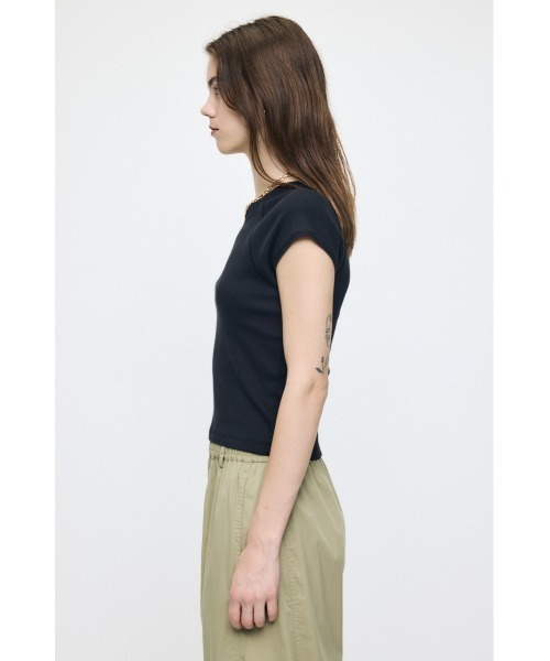 MOUSSY(マウジー)の「MICRO SLEEVE RAGLAN Tシャツ(Tシャツ/カットソー・レディース・ホワイト/ブラック・1/2)」の12枚目の写真