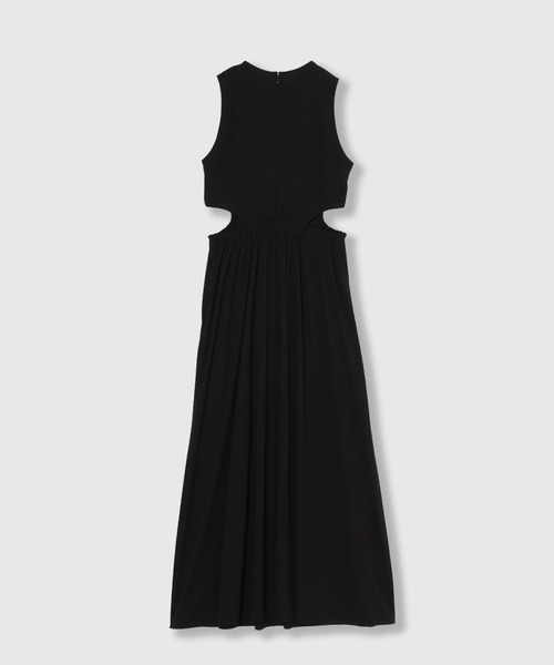 THINGS THAT MATTER(シングス ザット マター)の「CUTOUT JERSEY DRESS / カットアウト ジャージー ドレス(ワンピース・レディース・ブラック/チャコールグレー・FREE)」の3枚目の写真