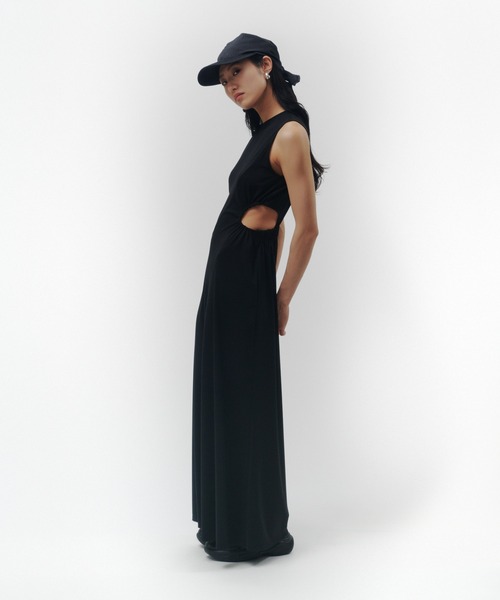 THINGS THAT MATTER(シングス ザット マター)の「CUTOUT JERSEY DRESS / カットアウト ジャージー ドレス(ワンピース・レディース・ブラック/チャコールグレー・FREE)」の16枚目の写真